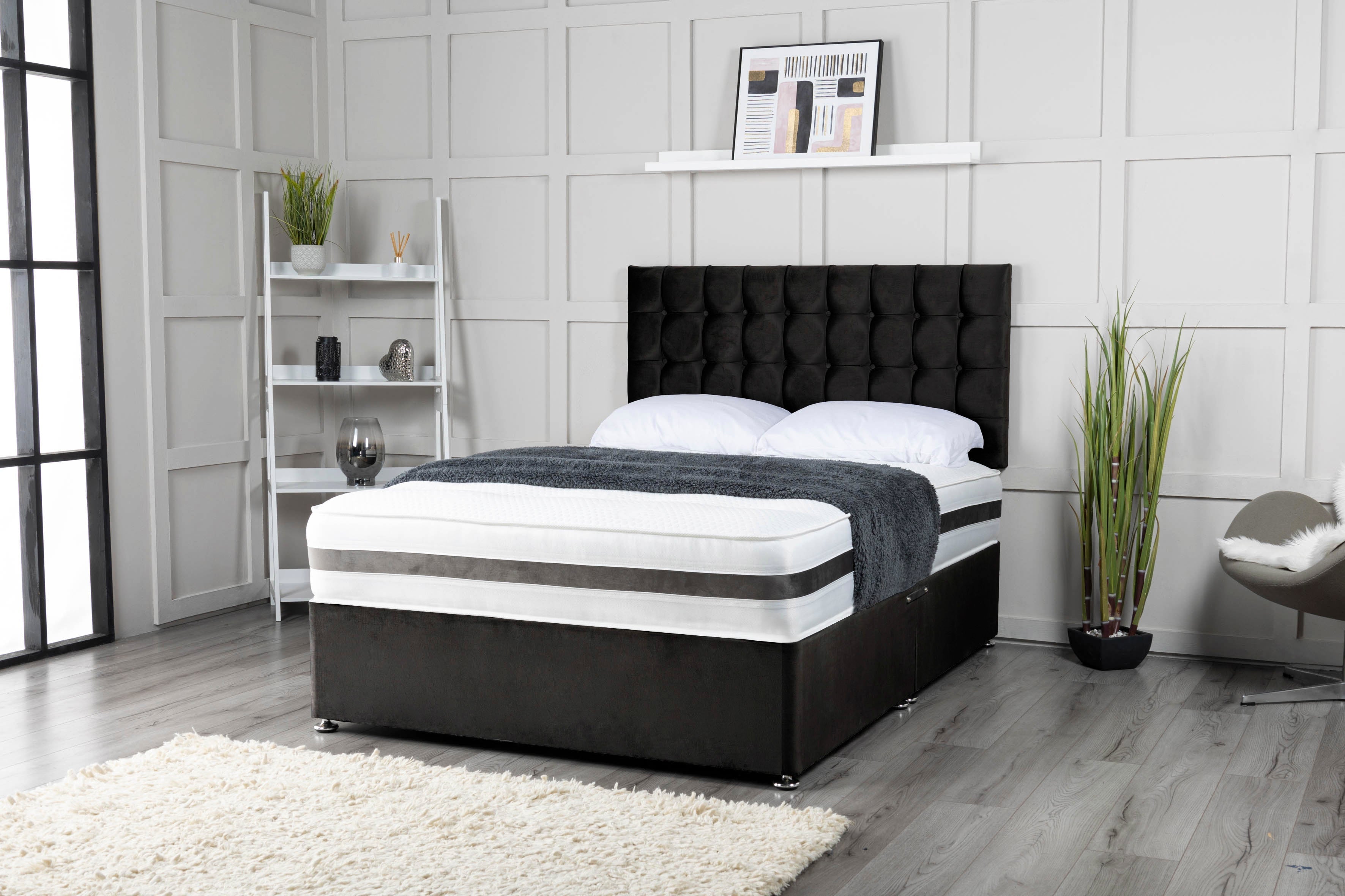 Omega Cubed Divan Bed Set With Mattress Options